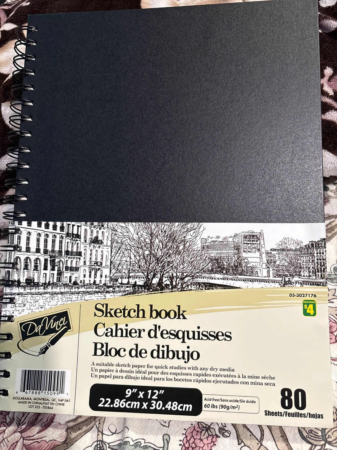 DaVinci Sketch Book 9" x 12" - 80 Sheets