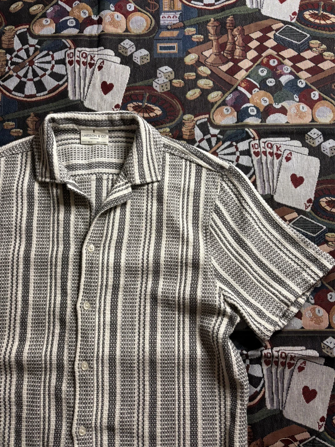 Larsson & Co Striped Short Sleeve Button-Up Shirt - photo 3