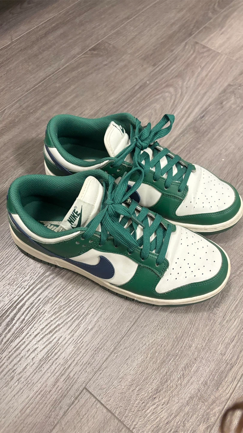 Nike Dunk Low Green White Blue Sneakers