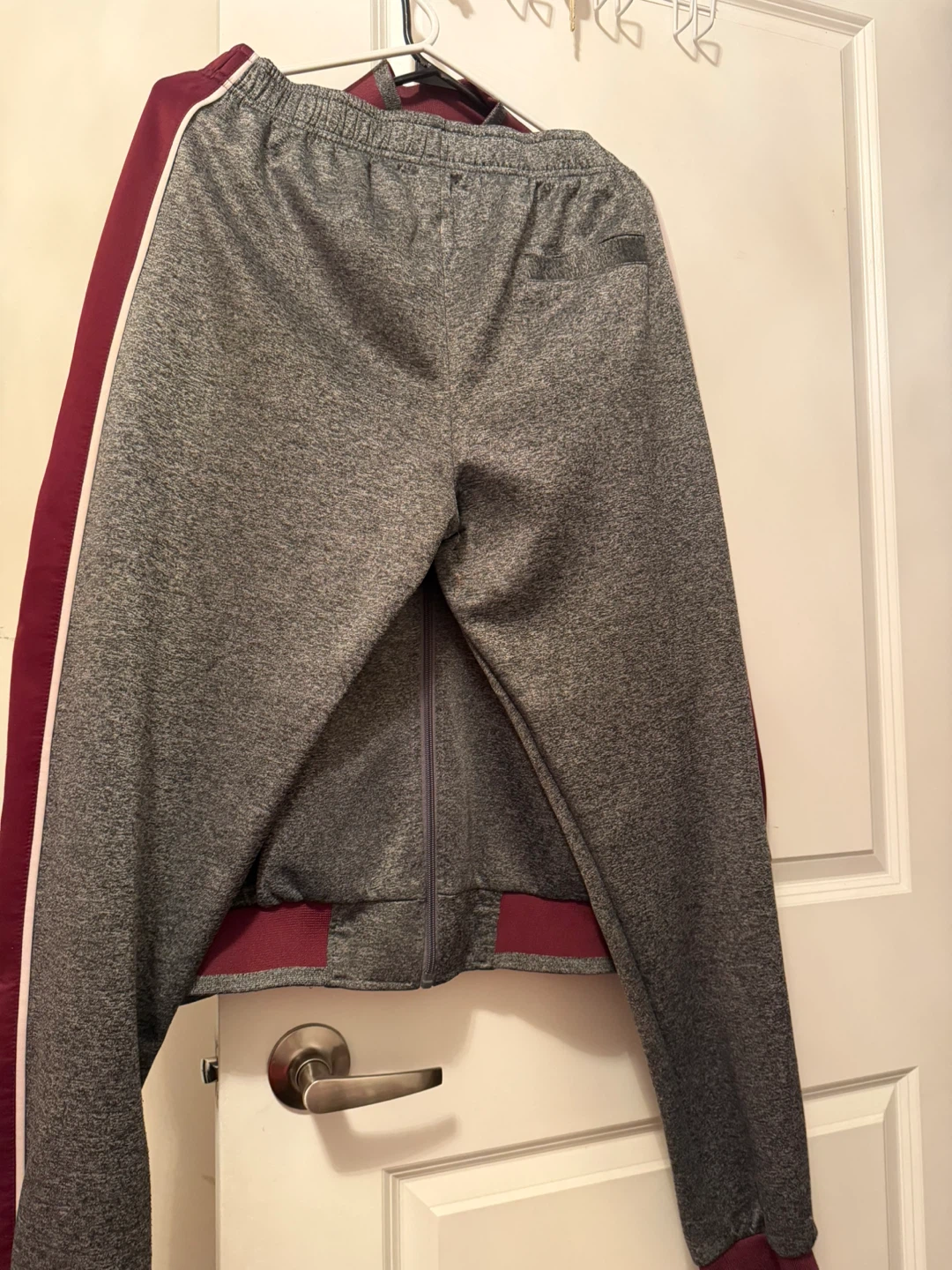 Grey & Maroon Tracksuit Set size large - photo 4