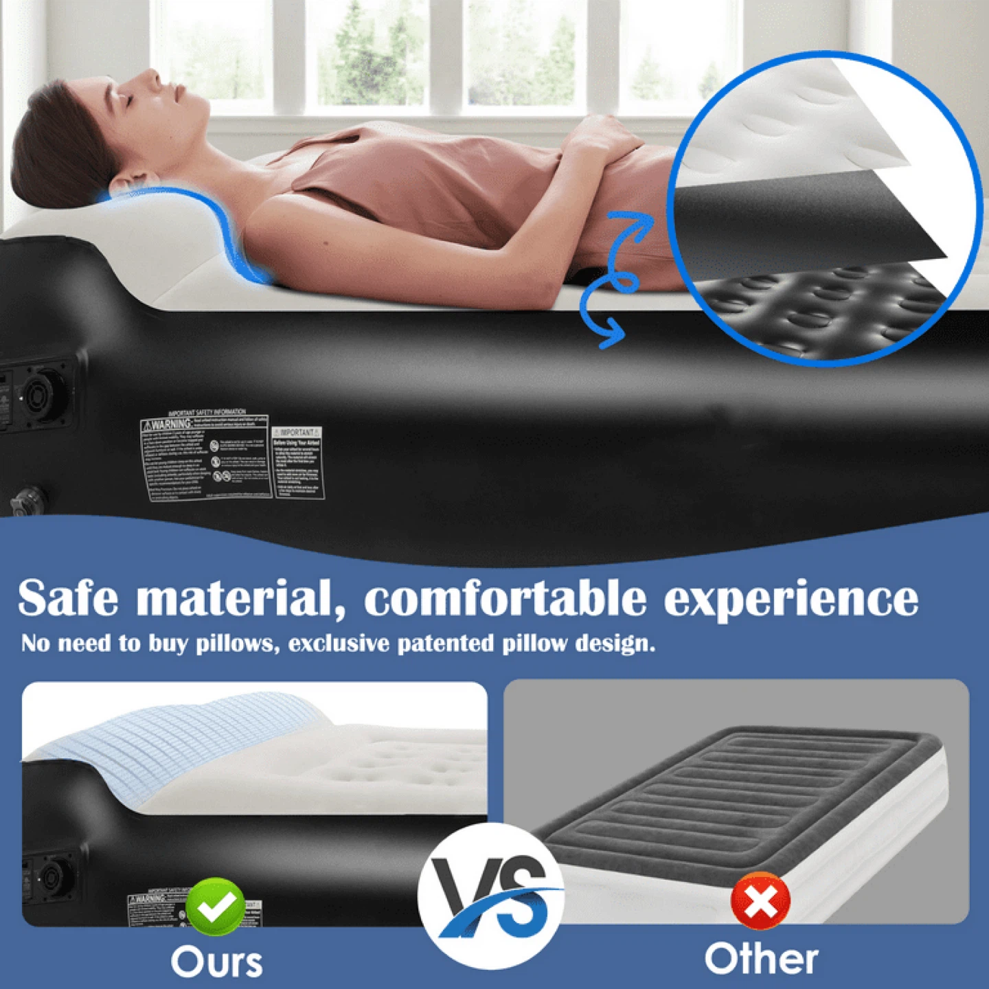 🔥 Brand New Queen Air Mattress with Built-In Pump - photo 4