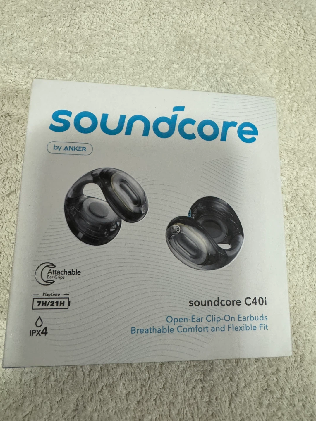 Soundcore C40i Open-Ear Clip-On Earbuds by Anker