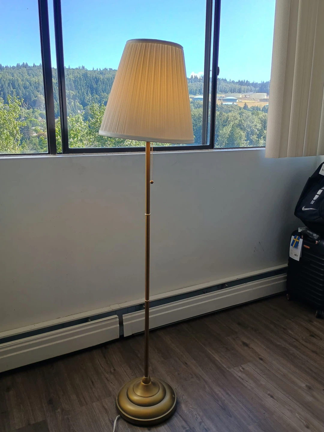Beautiful and elegant Floor Lamp (IKEA) with Pleated Shade