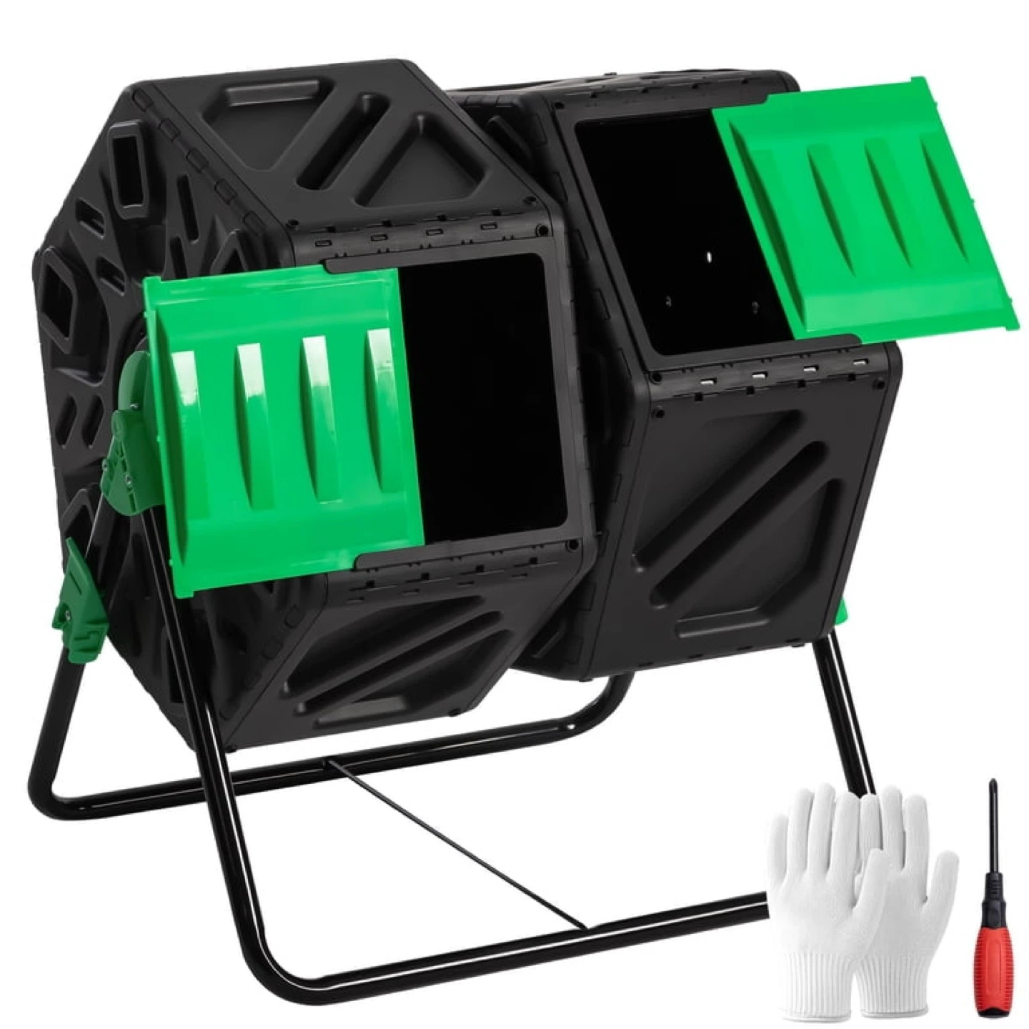 🔥 Brand NEW 37-Gallon Dual Chamber Compost Bin Tumbler