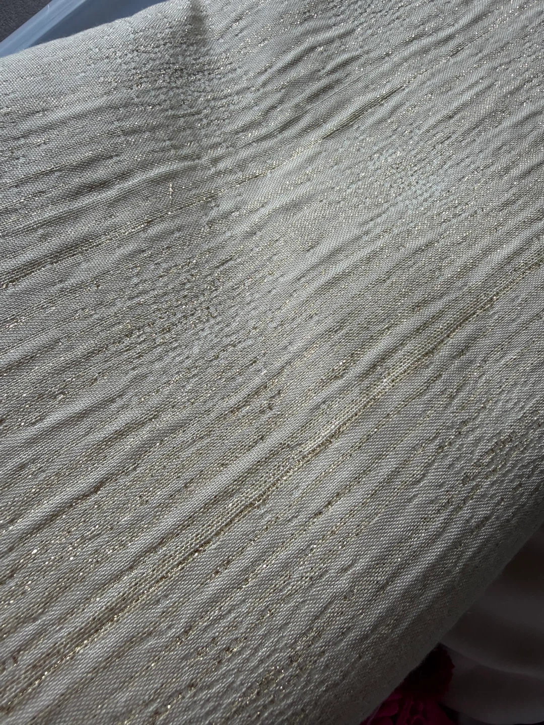 Sparkly Cream Fabric , 56 inches wide - photo 5