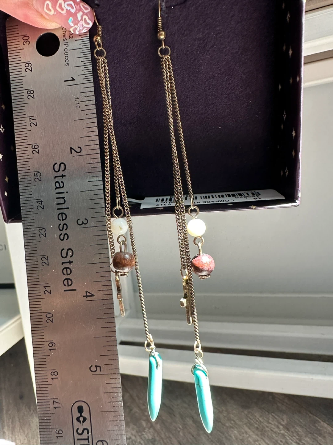 Lucky Brand Dangle Earrings with Turquoise - photo 5