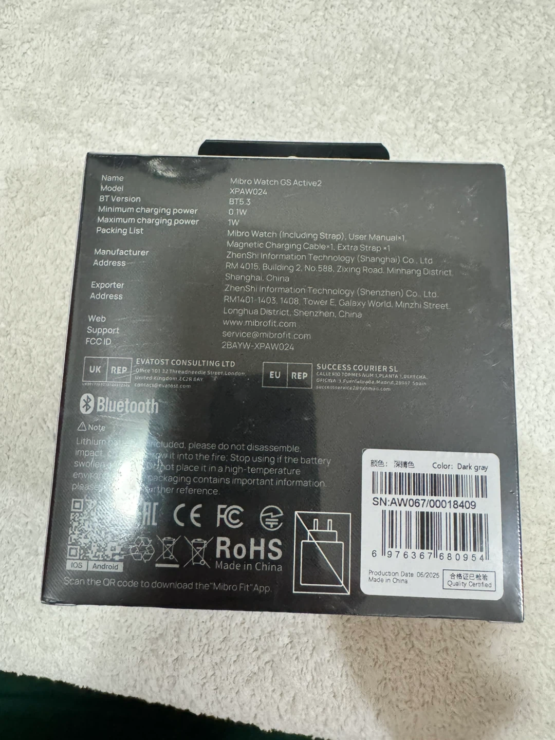 Mibro GS Active2 Smartwatch - Dark Grey - photo 3