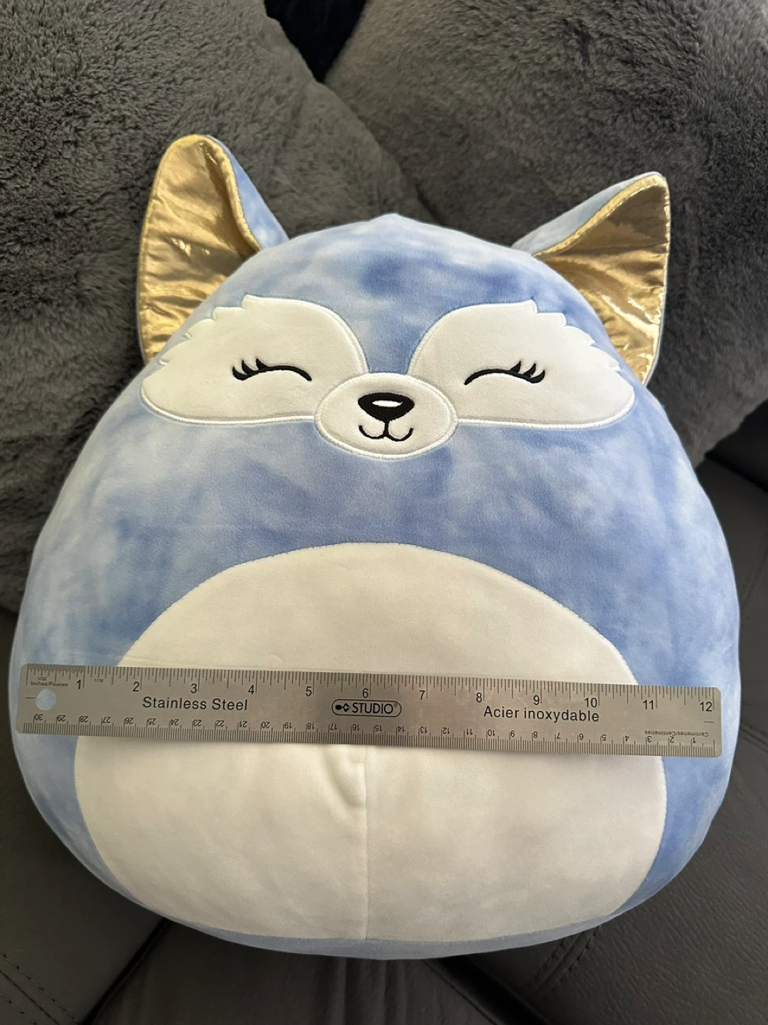 Giant Squishmallow Blue Fox Plush Toy - photo 4