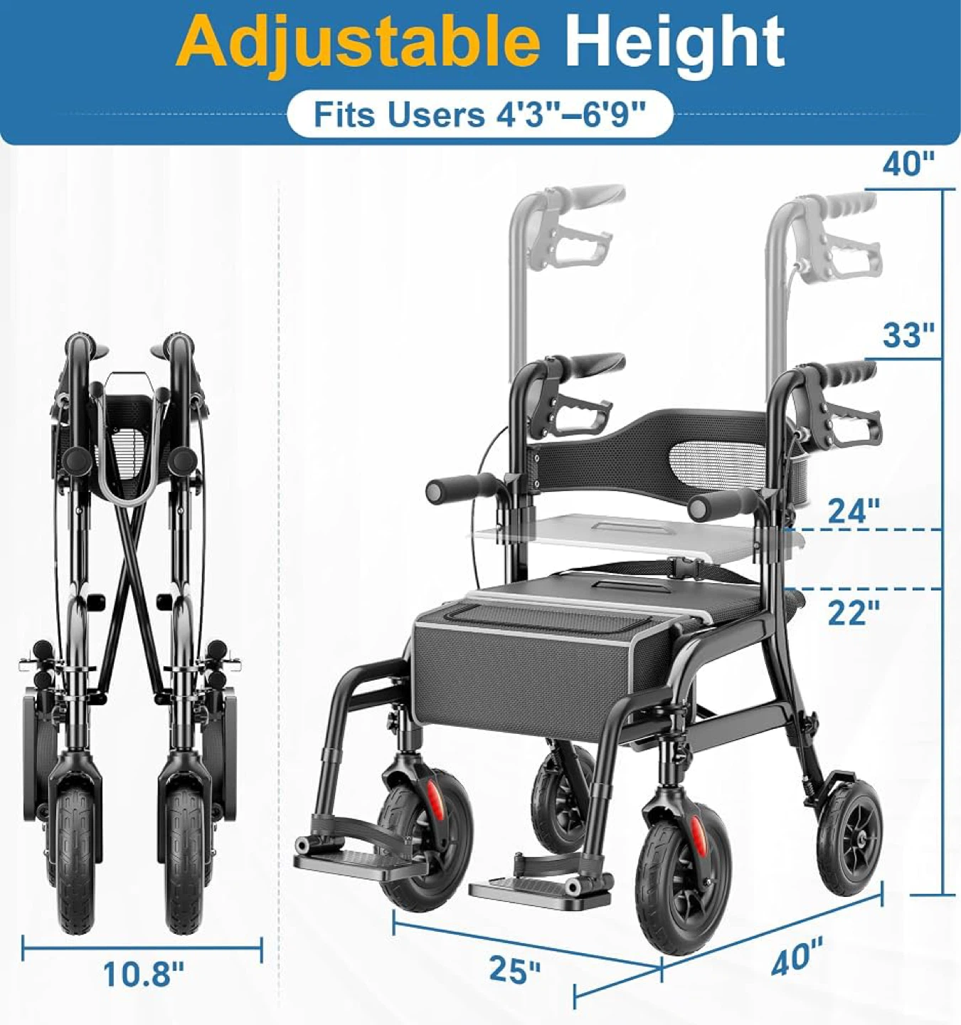 🔥 Brand New Foldable Mobility walker with Seat - photo 5