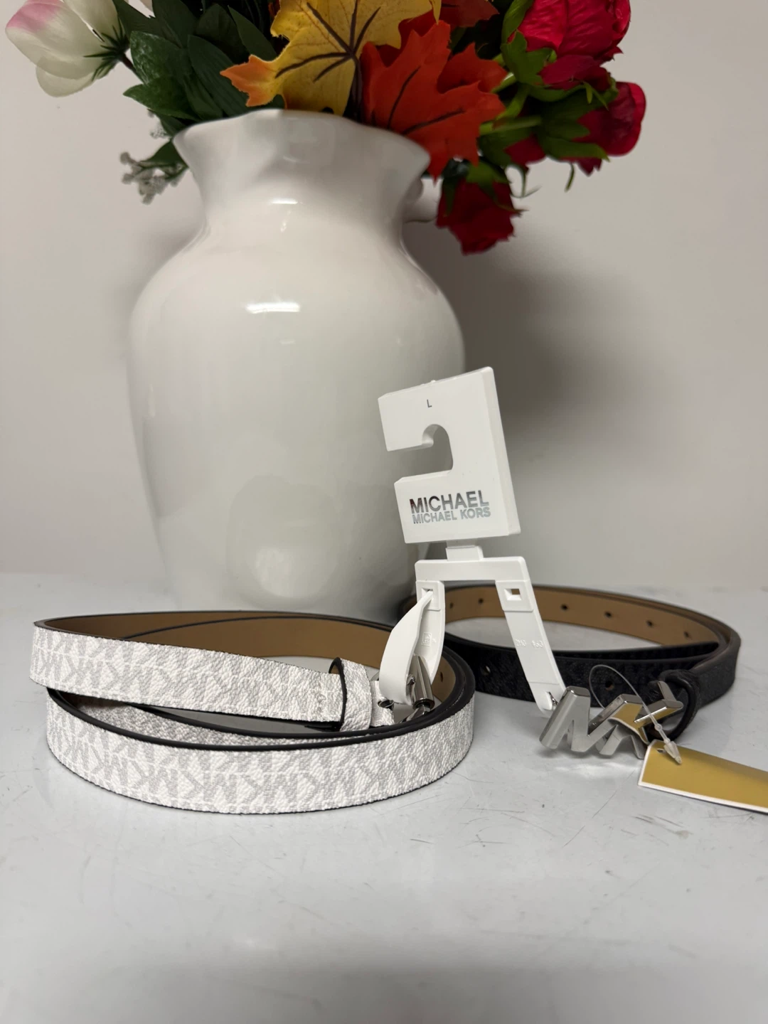 Michael Kors MK Logo Belt Set