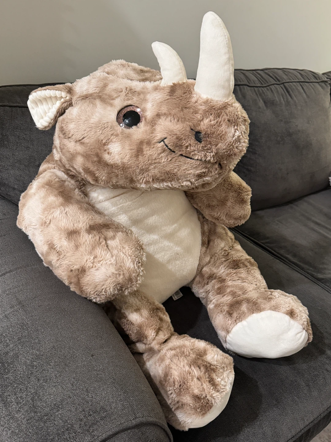 Large Plush Stuffed Rhinoceros Toy - photo 3