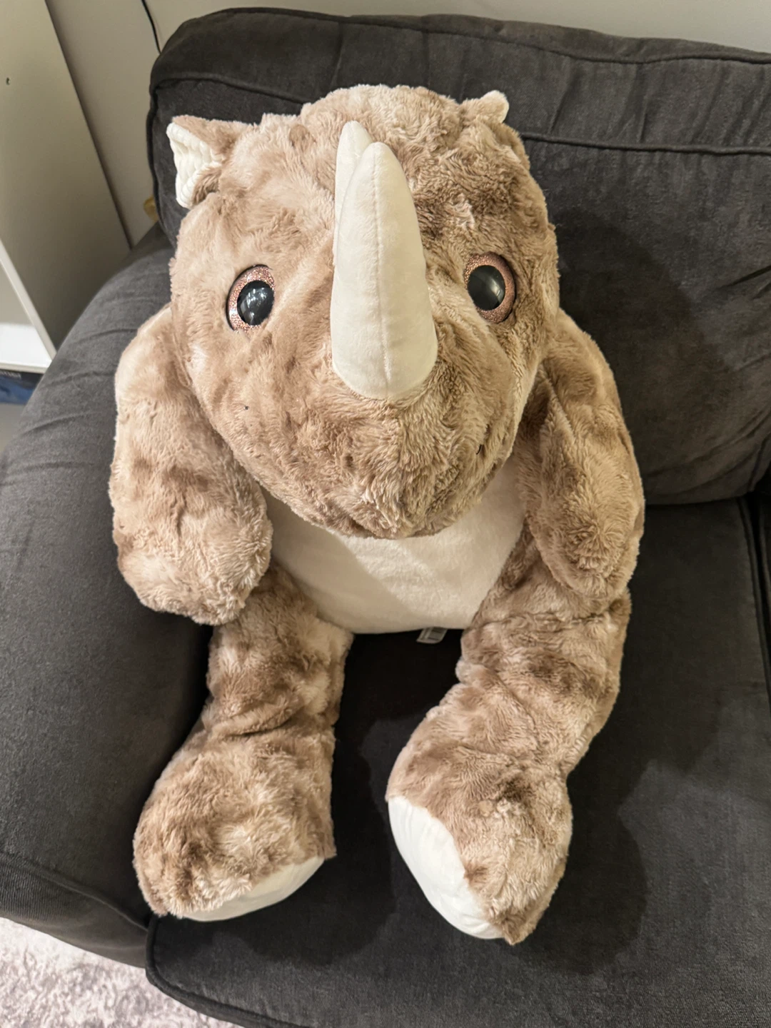 Large Plush Stuffed Rhinoceros Toy