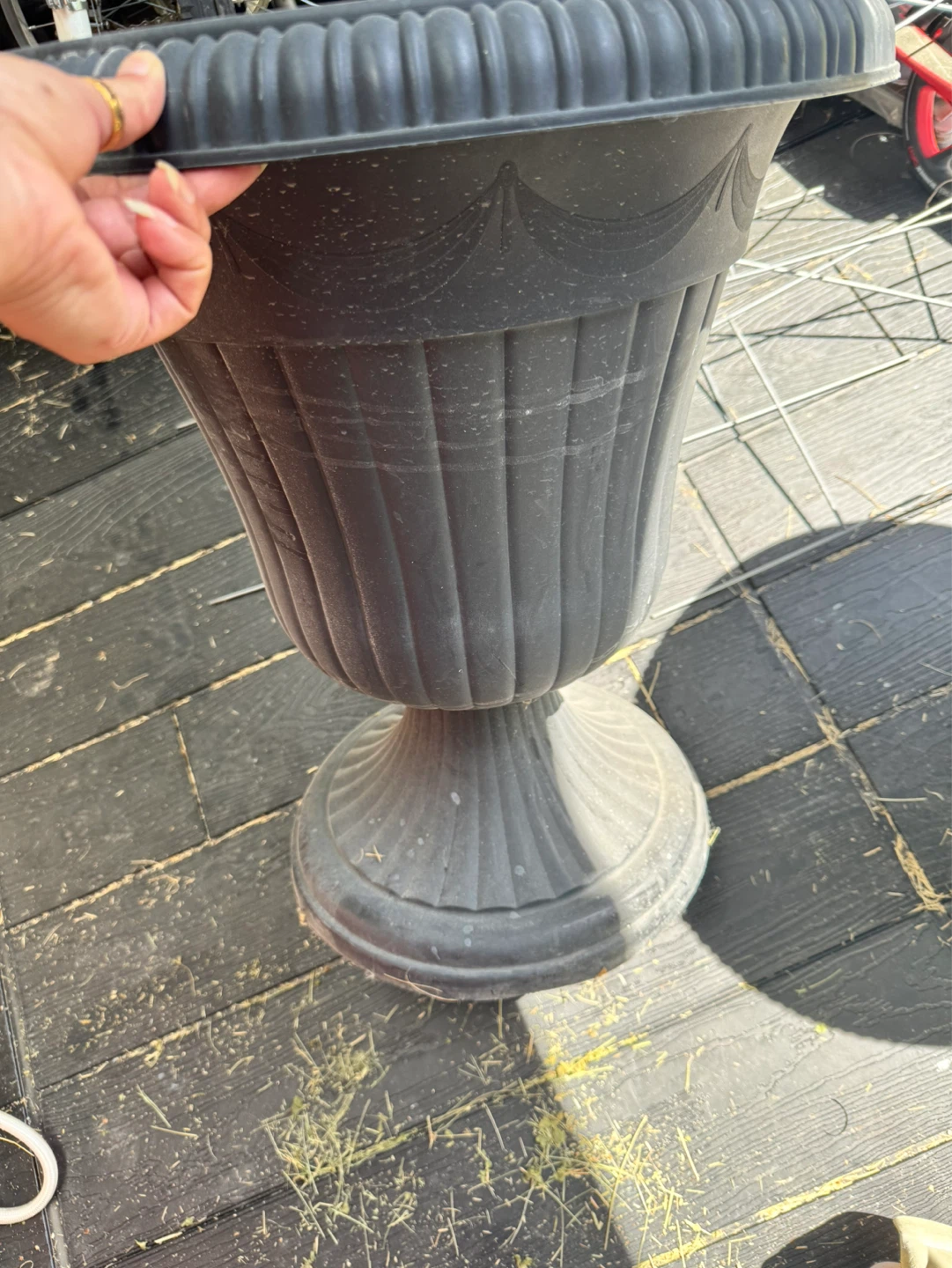 Black Urn Planter