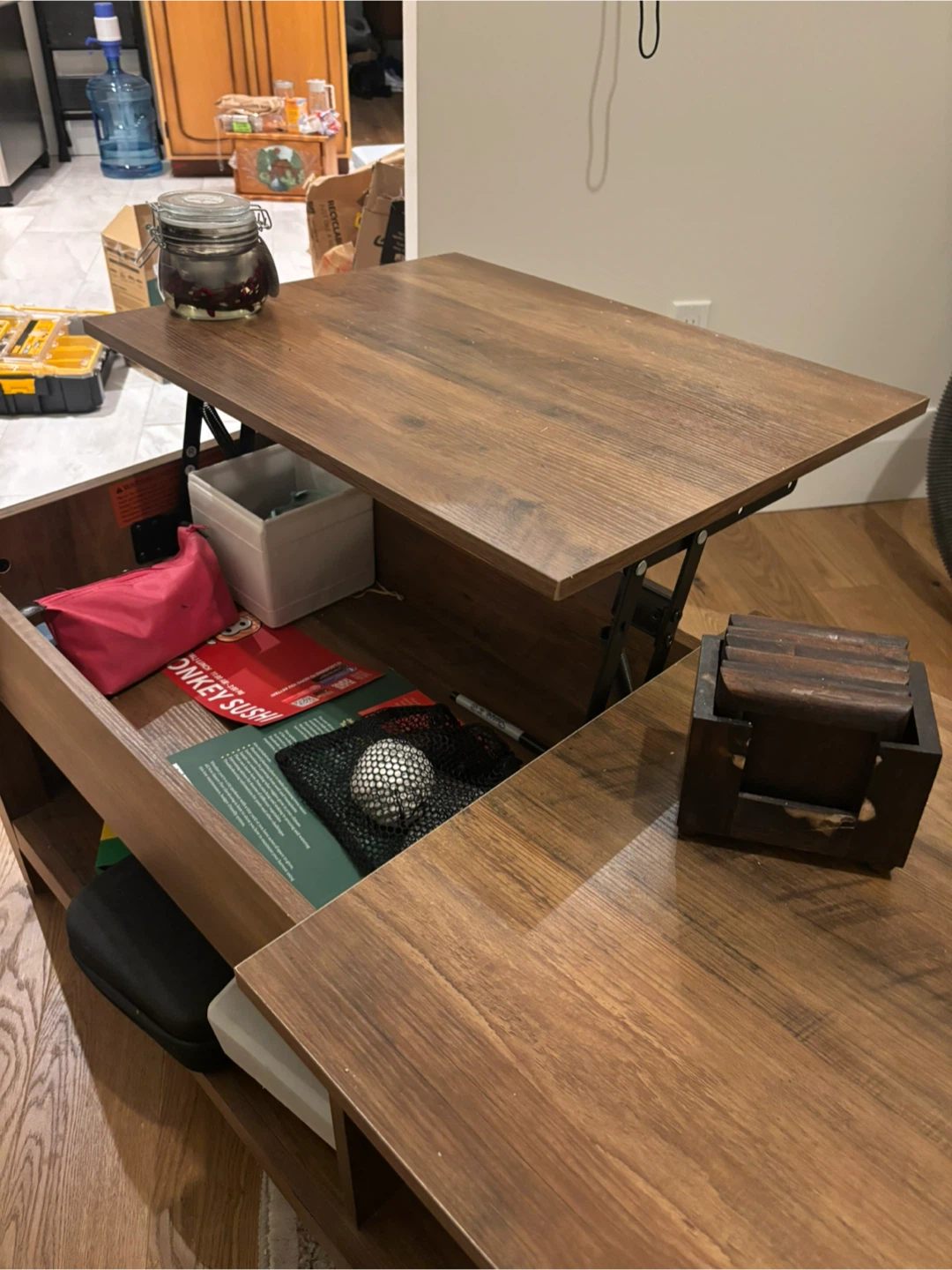 Lift Top Coffee Table with Storage - photo 2