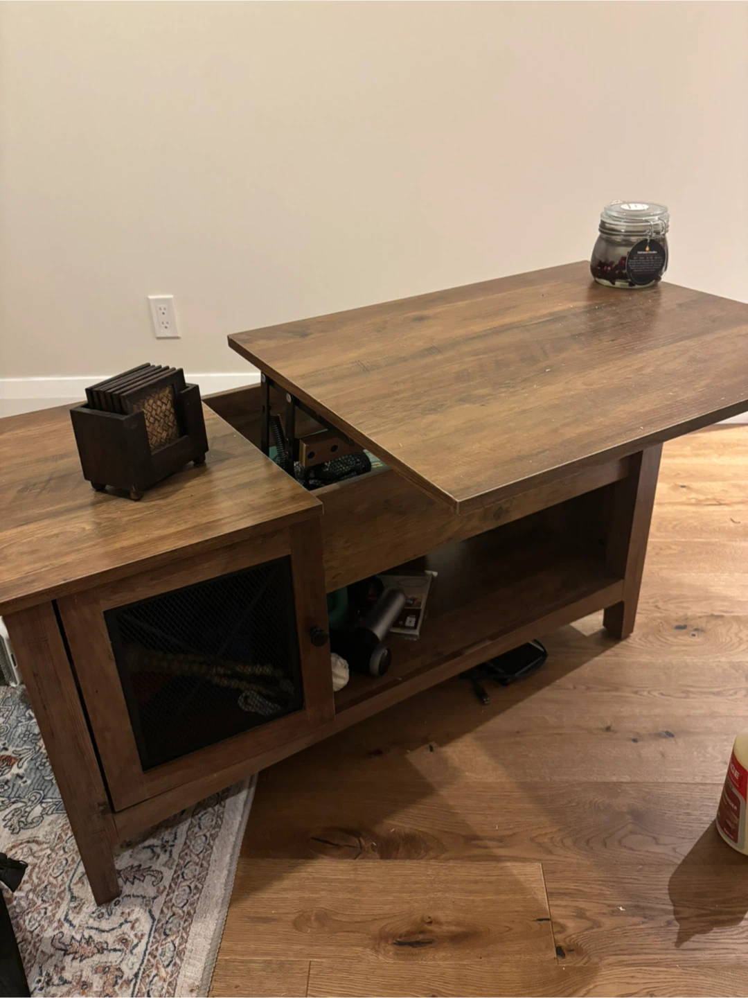 Lift Top Coffee Table with Storage - photo 3
