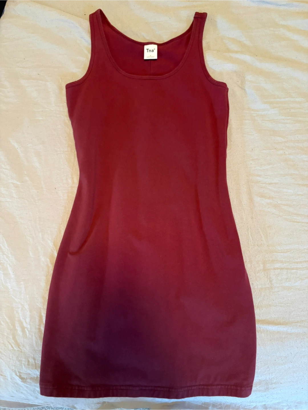 Tna Burgundy Sleeveless Tank Dress Size S