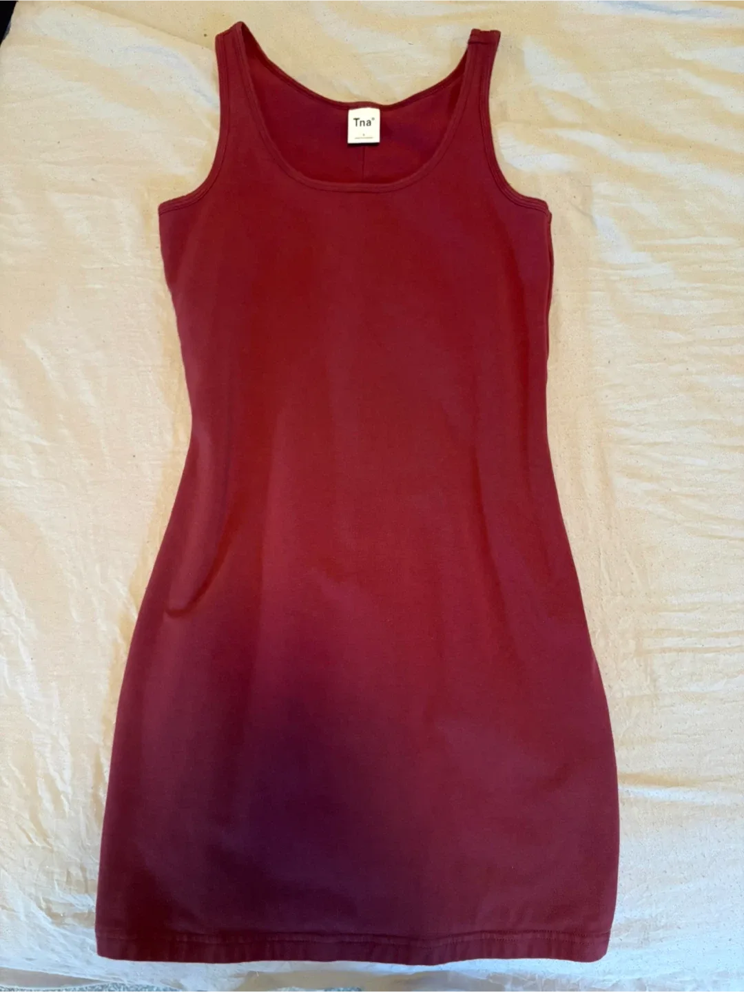 Tna Burgundy Sleeveless Tank Dress Size S