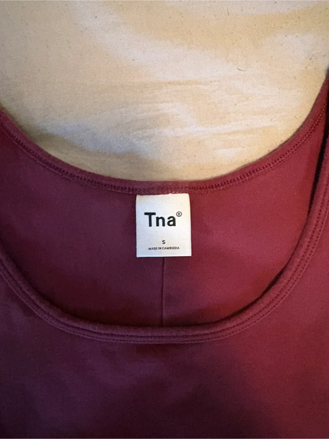 Tna Burgundy Sleeveless Tank Dress Size S - photo 3