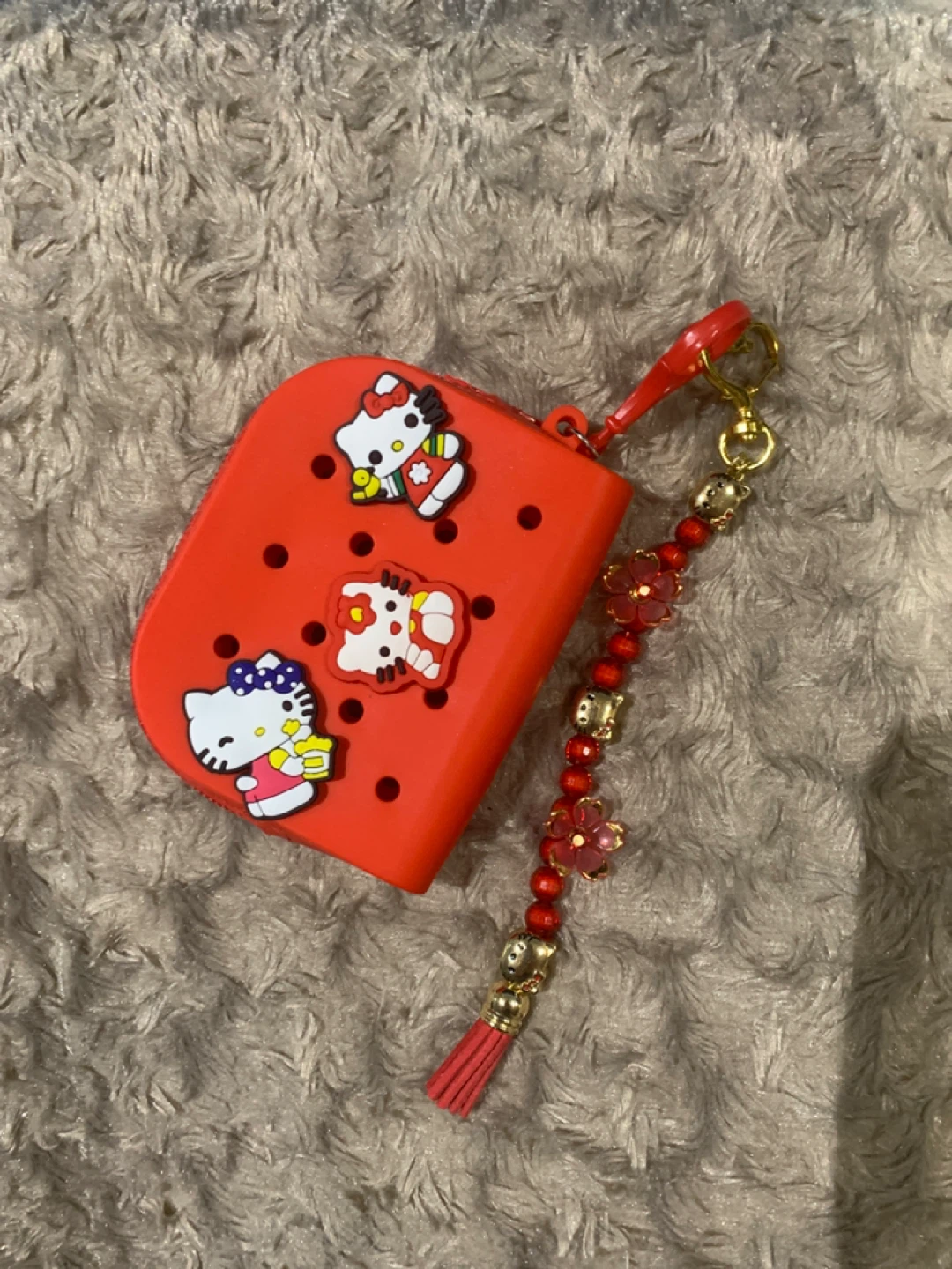 Hello Kitty Red Pouch Keychain