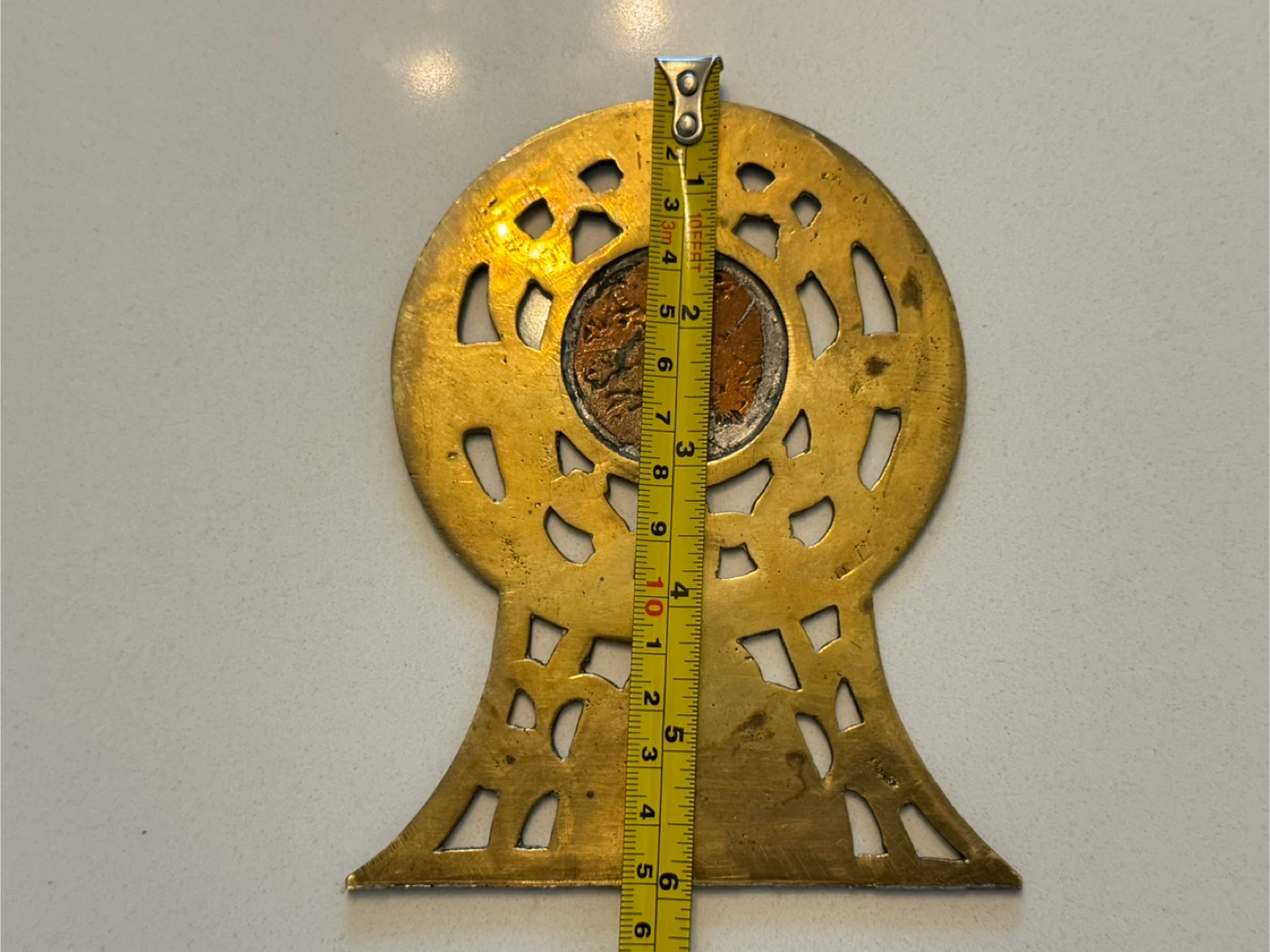 Antique Chinese Brass and Cloisonné Panel - photo 3