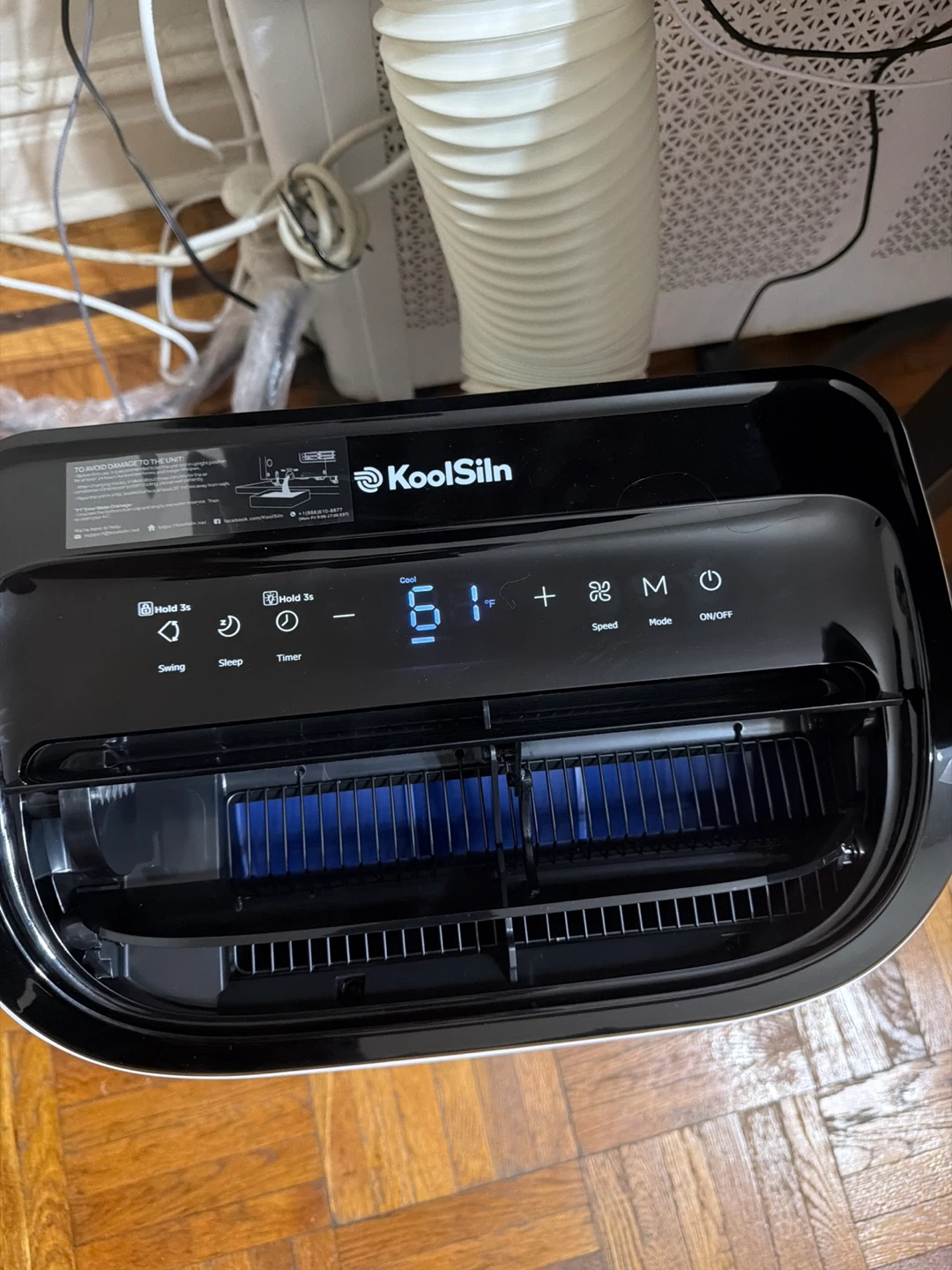 KoolSiln Portable Air Conditioner with Exhaust Hose - photo 2