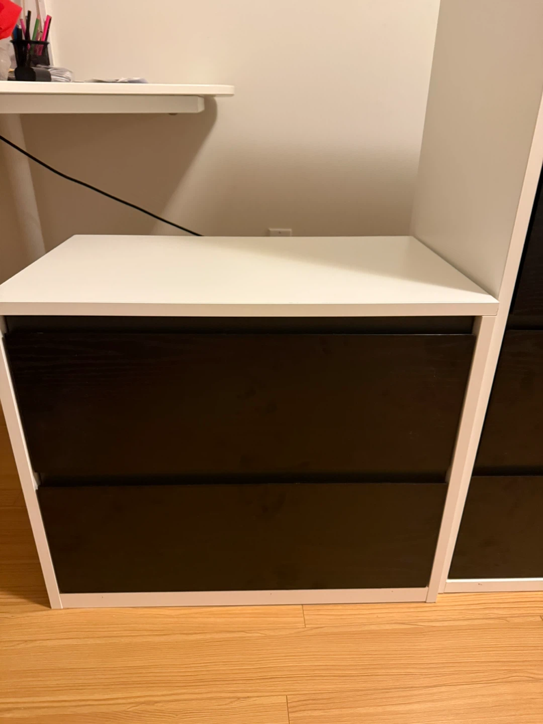 White and Black 2 Nightstand and drawer - photo 5
