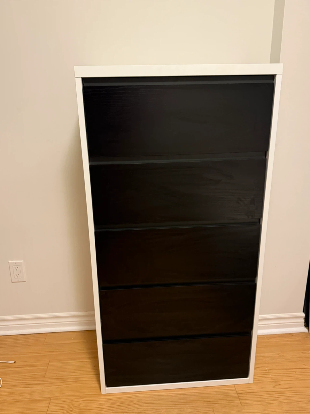 White and Black 2 Nightstand and drawer