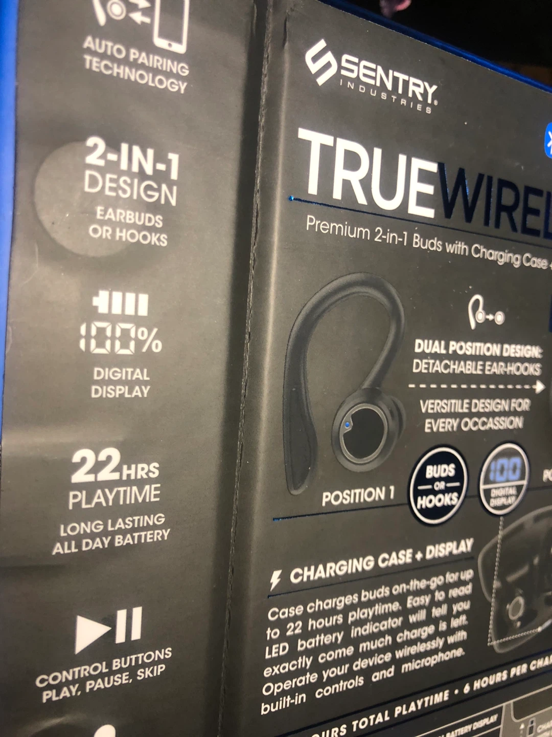 NEW Sentry True Wireless Earbuds with Charging Case - photo 3