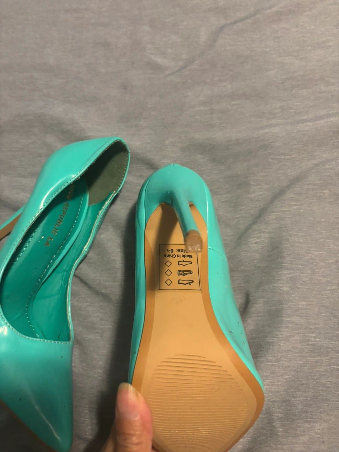 Shoe Republic LA Teal Stilettos - Size 6.5 - photo 2