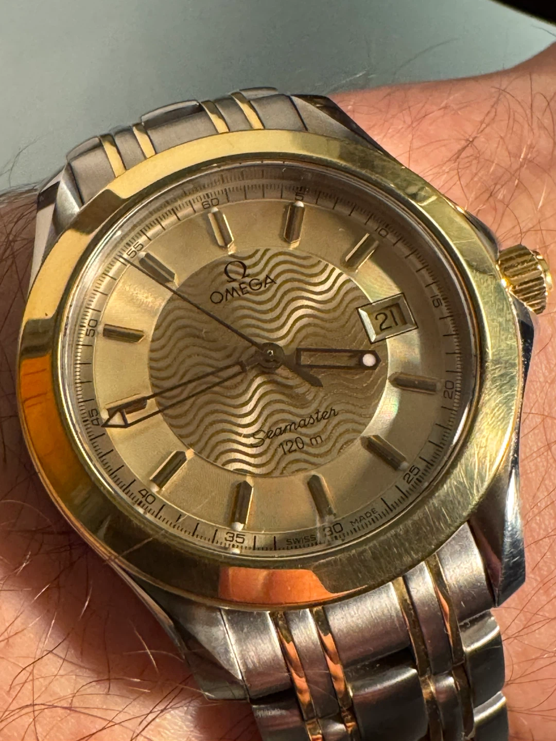 Omega Seamaster 120m Gold and Steel FULL SET