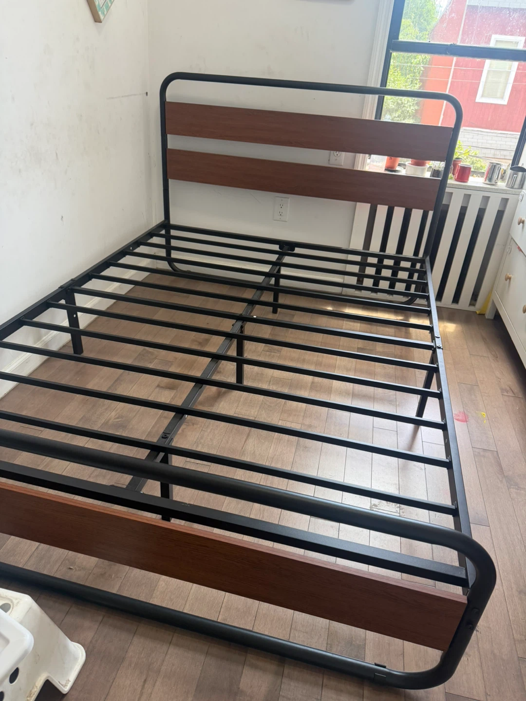 Metal Bed Frame with Wood Accents - photo 2