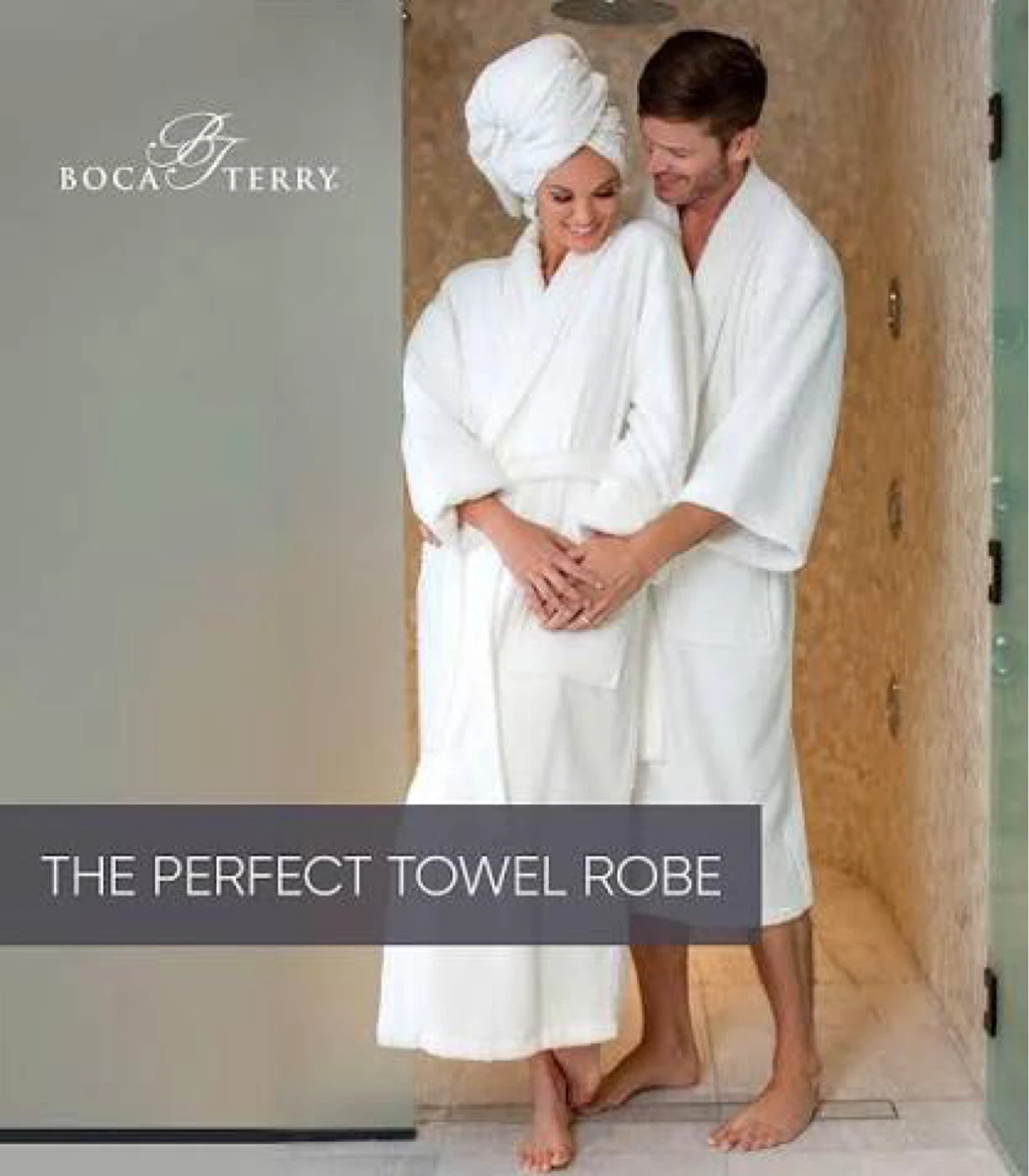 NEW 100% Cotton Boca Terry Towel Bathrobe