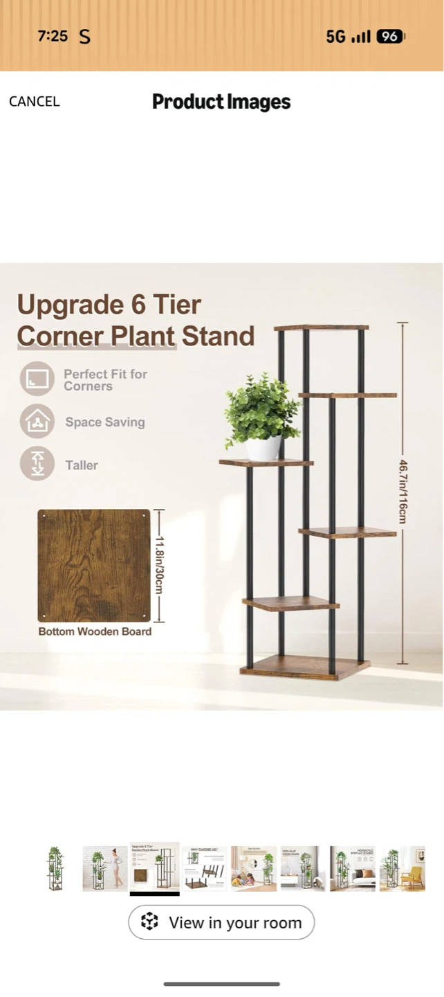 6 Tier Corner Plant Stand - photo 2