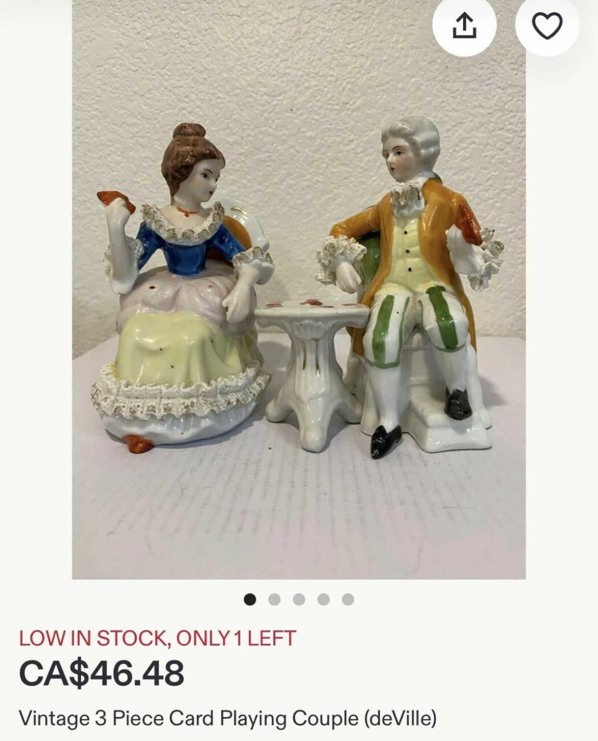 VICTORIAN PORCELAIN FIGURINE SET - photo 4