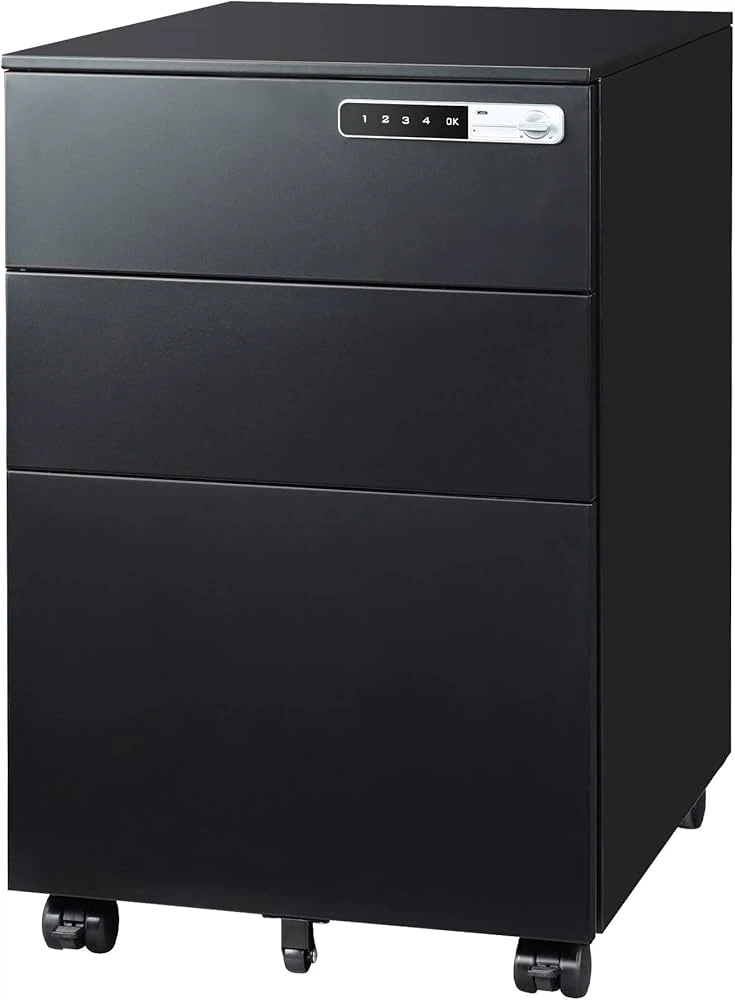 Locker-Drawer Rolling File Cabinet
