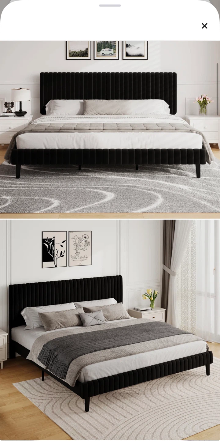 Brand new in the box king size platform bed