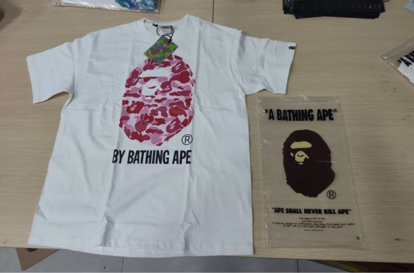 A Bathing Ape BAPE Camo Logo T-Shirt