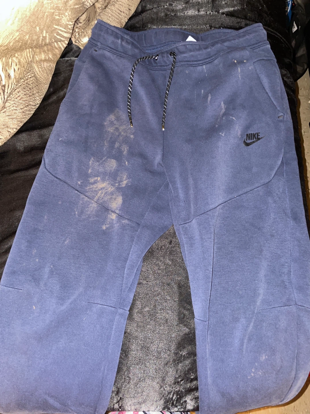 Nike Tech Fleece Joggers Navy Blue Size S