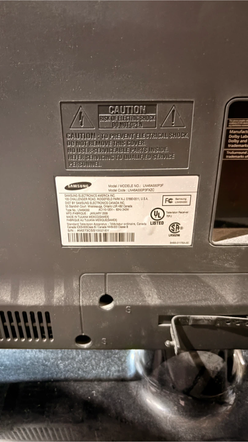 Samsung 46” LCD TV – LN46A550P3F | Working Condition - photo 3