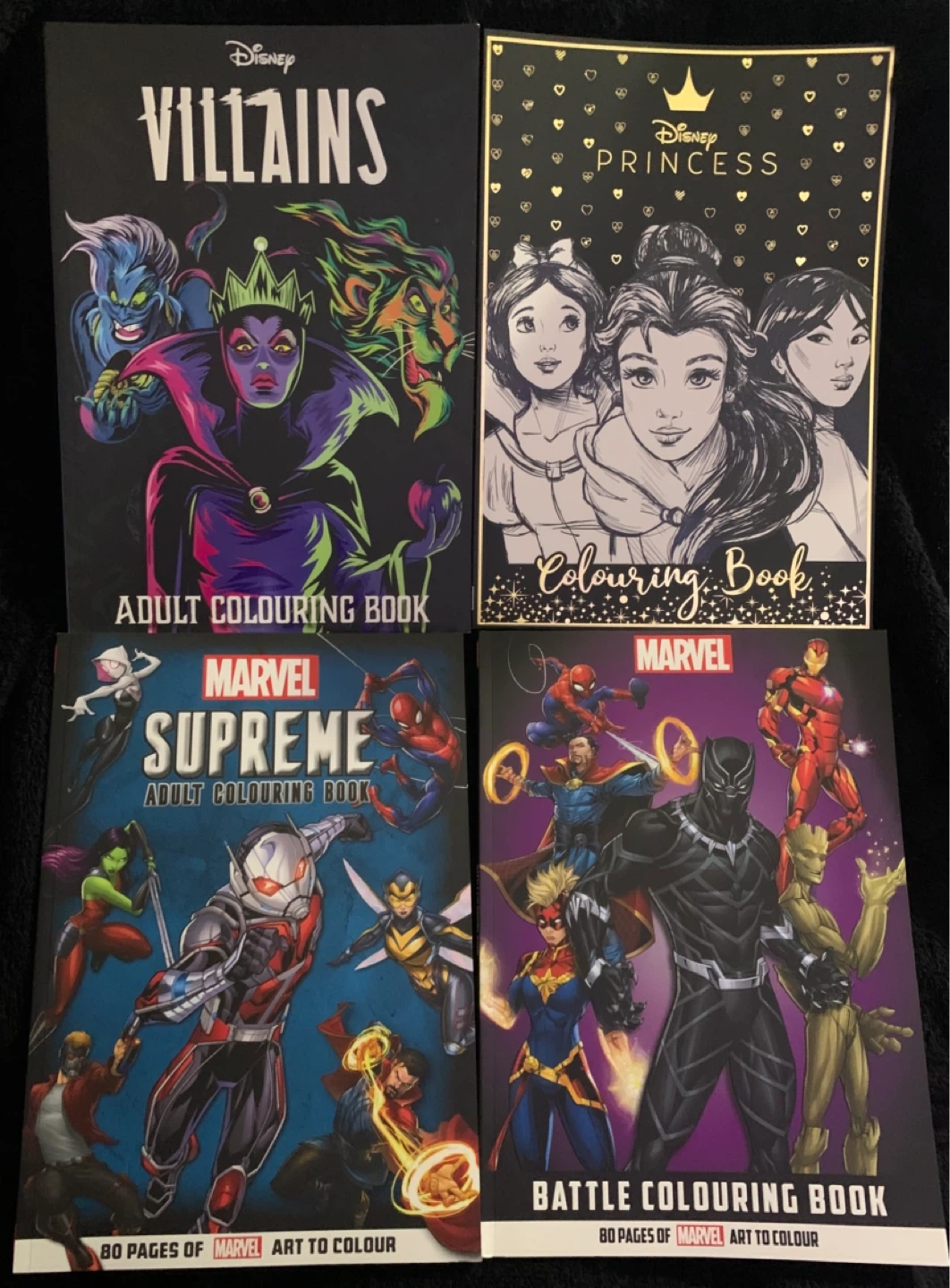 Disney & Marvel Adult Colouring Books