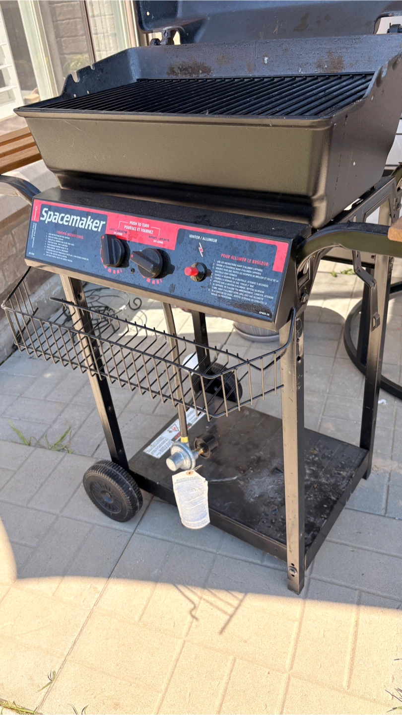 Spacemaker Propane BBQ Grill – Works Great | Lava Rock Style - photo 4