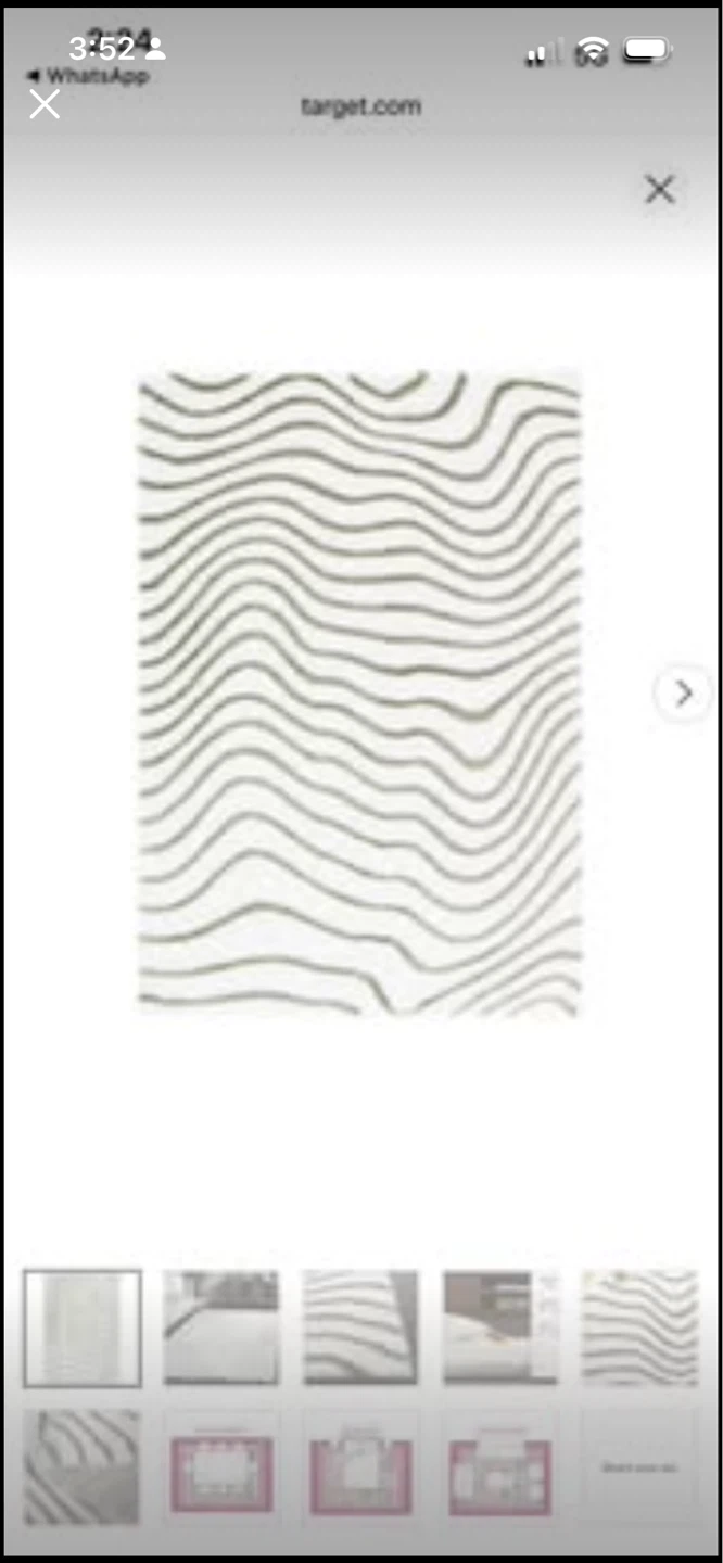 New White and Green Striped Plush Area Rug - photo 2