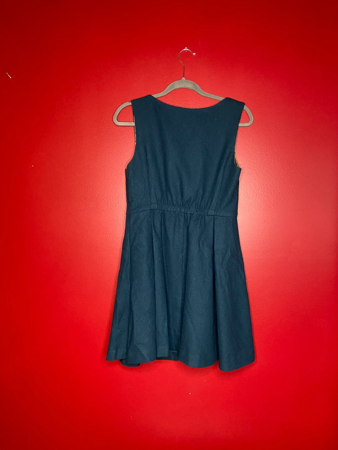 “Martini’ XS/S Teal Sleeveless V-Neck Dress with Paisley  Lining - photo 3