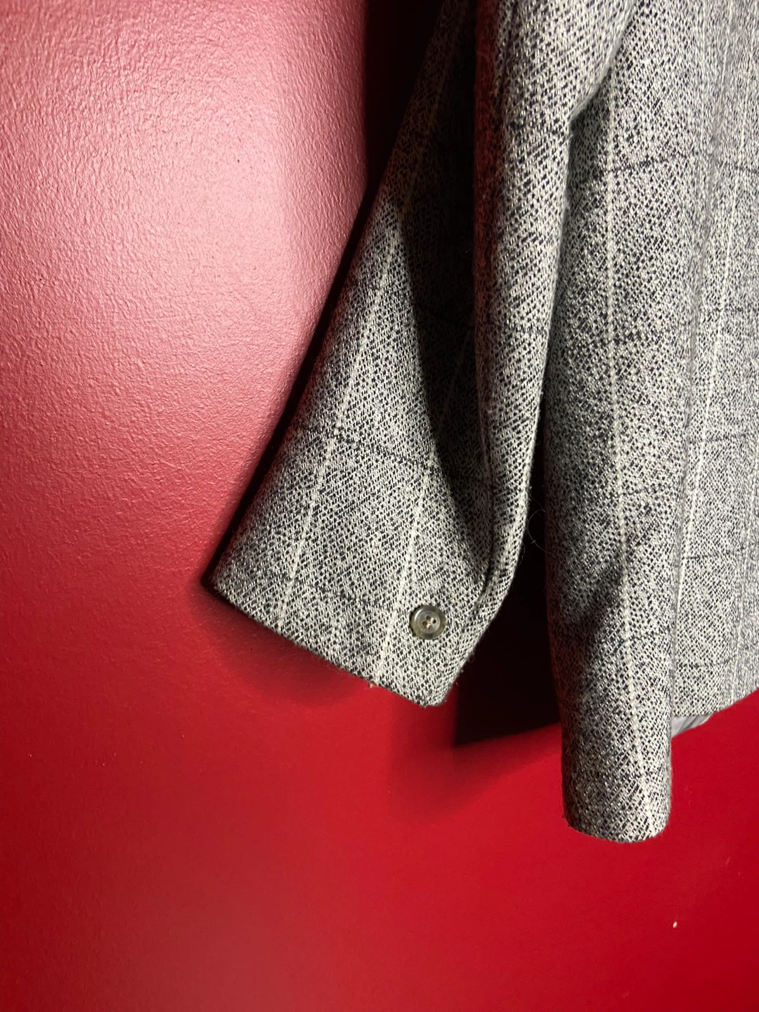Unisex- Vintage ‘sears’ Grey Plaid Blazer - photo 4