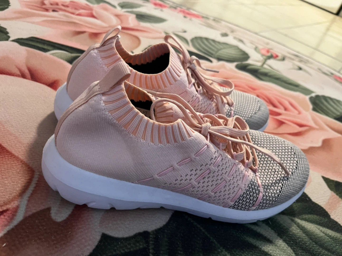 Pink Knit Sneakers Size 7.5 - photo 2