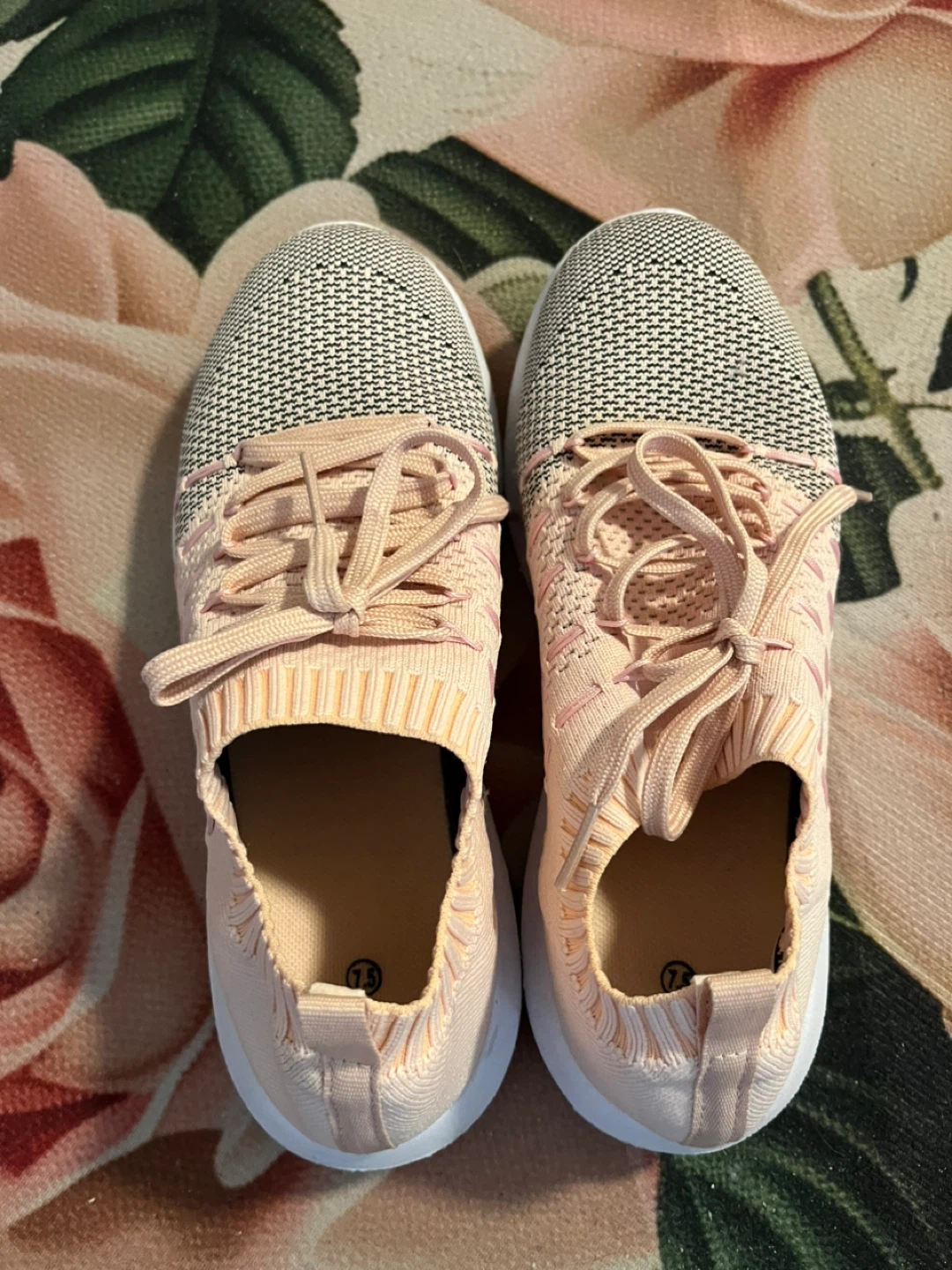 Pink Knit Sneakers Size 7.5