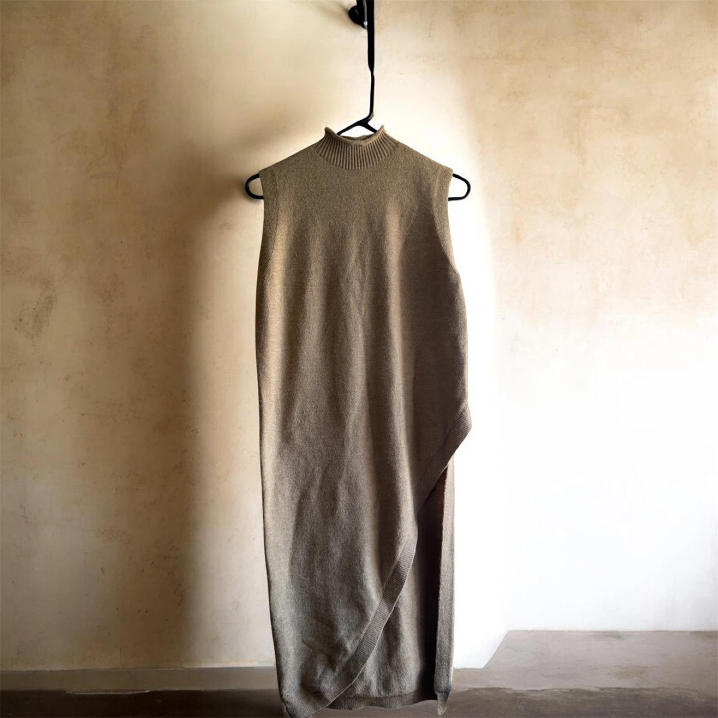 Sleeveless Turtleneck Maxi Dress