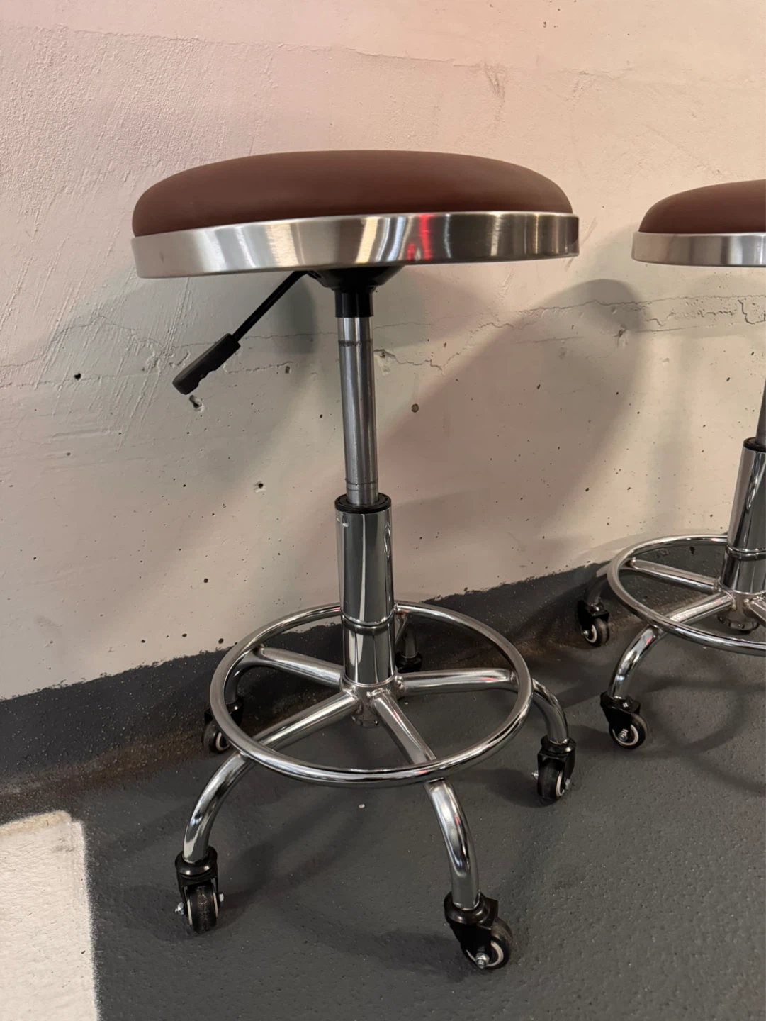 Adjustable Swivel Stool Set - Brown - photo 2