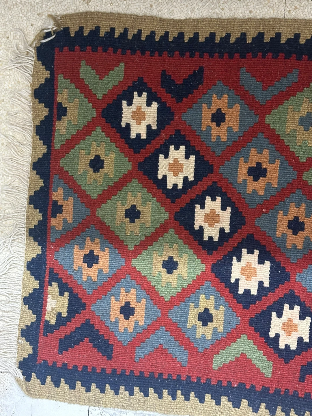 36"x25" Afghan Soumak Kilim Wool Tribal Rug - photo 4