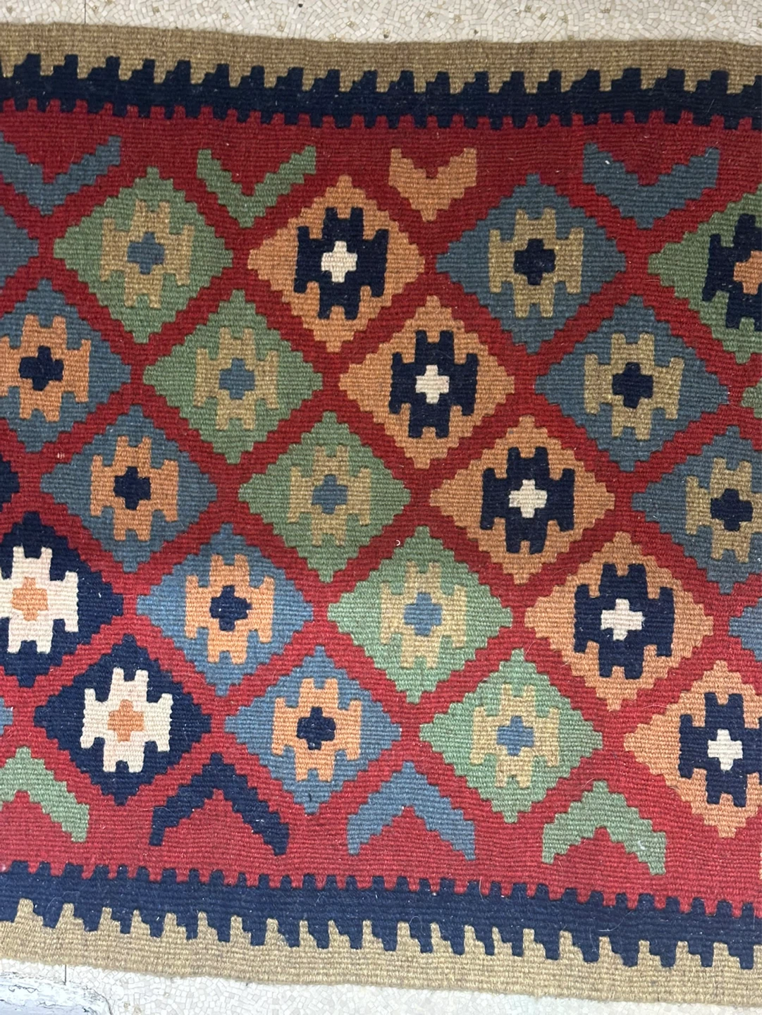 36"x25" Afghan Soumak Kilim Wool Tribal Rug - photo 3